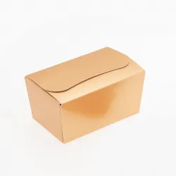 250g Fold Flat Ballotin; Matte Gold